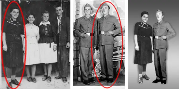 Foto montaža: dve stare fotografije spojene u jedan zajednički portret